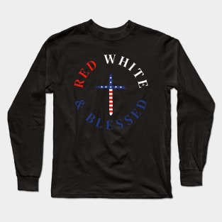 Red White And Blessed Long Sleeve T-Shirt